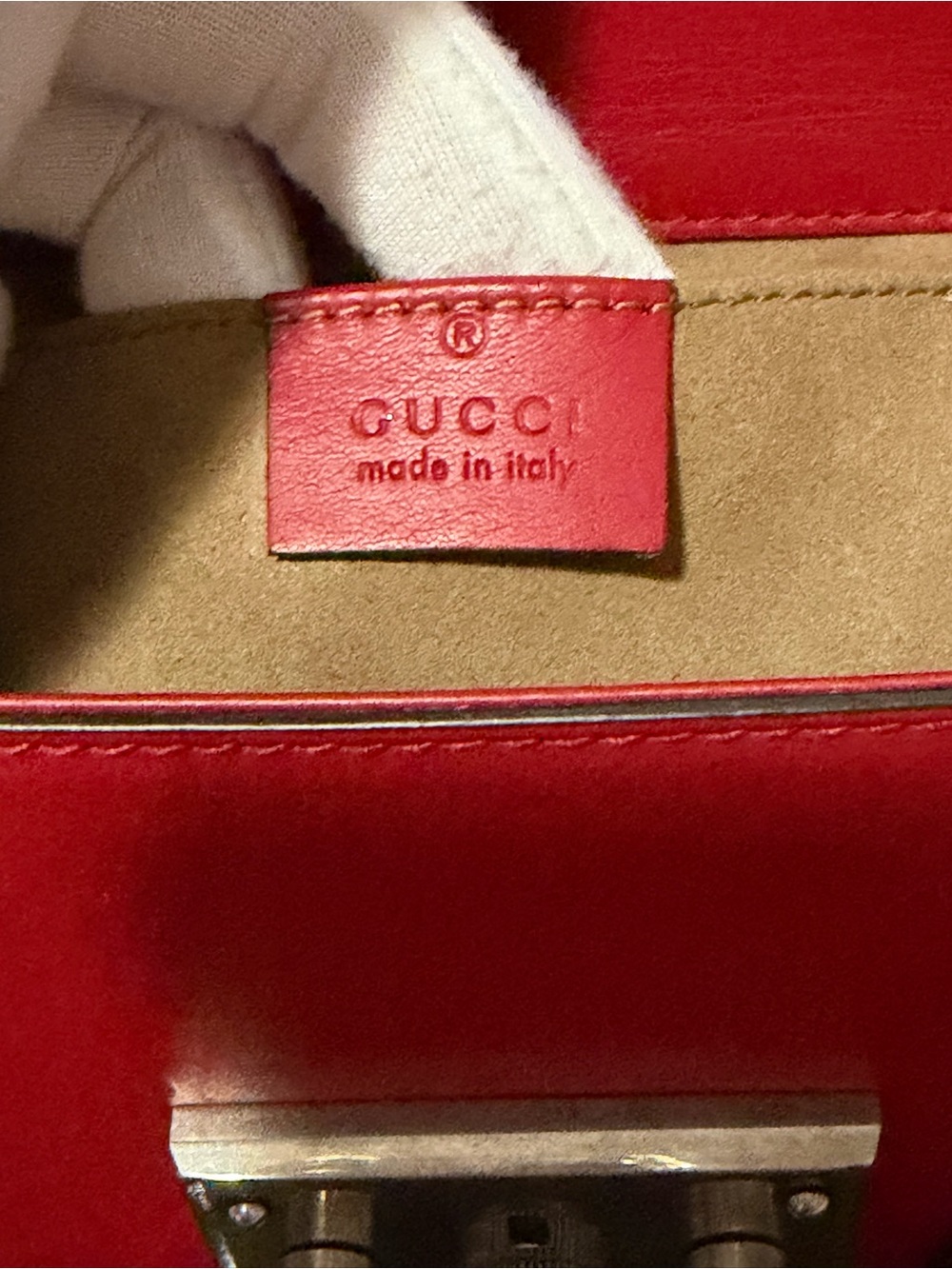 Authentic Gucci Red Leather /Crossbody with dust bag and COA ❤️❤️ - Picture 14 of 17